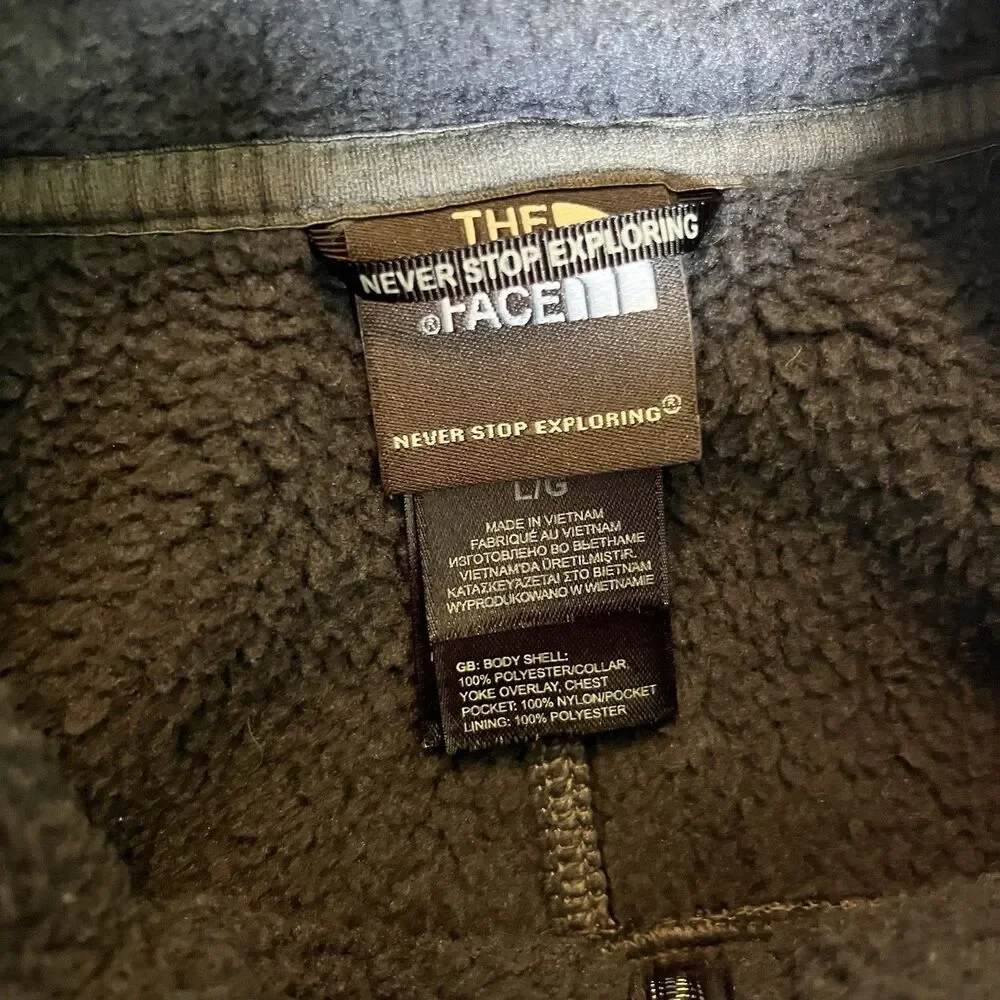 The North Face Denali Fleece Jacket Mens Medium Grey Full Zip Outdoor